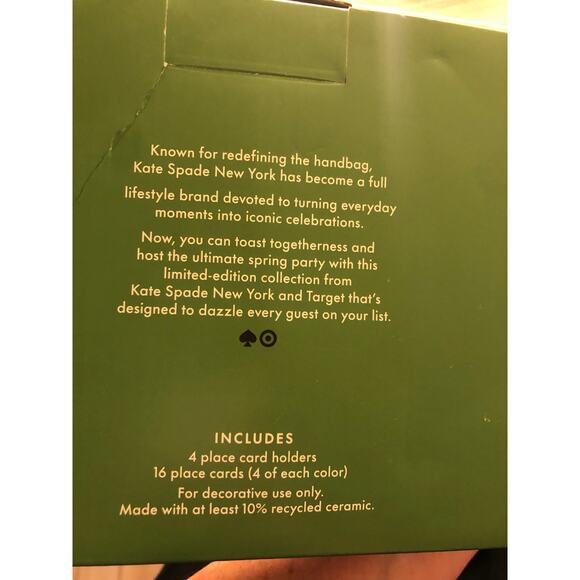 Kate Spade x Target NIB Ceramic Place Card Set - Picture 6 of 6